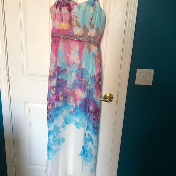 Adrianna Papell Dresses | Hailey Logan by Adriana Papell Watercolor Maxi, - Picture 4 of 11